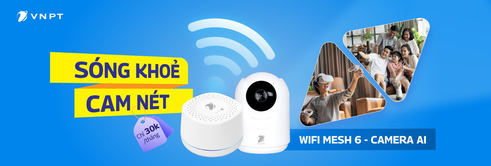 Combo Wifi Mesh 6 và Camera AI