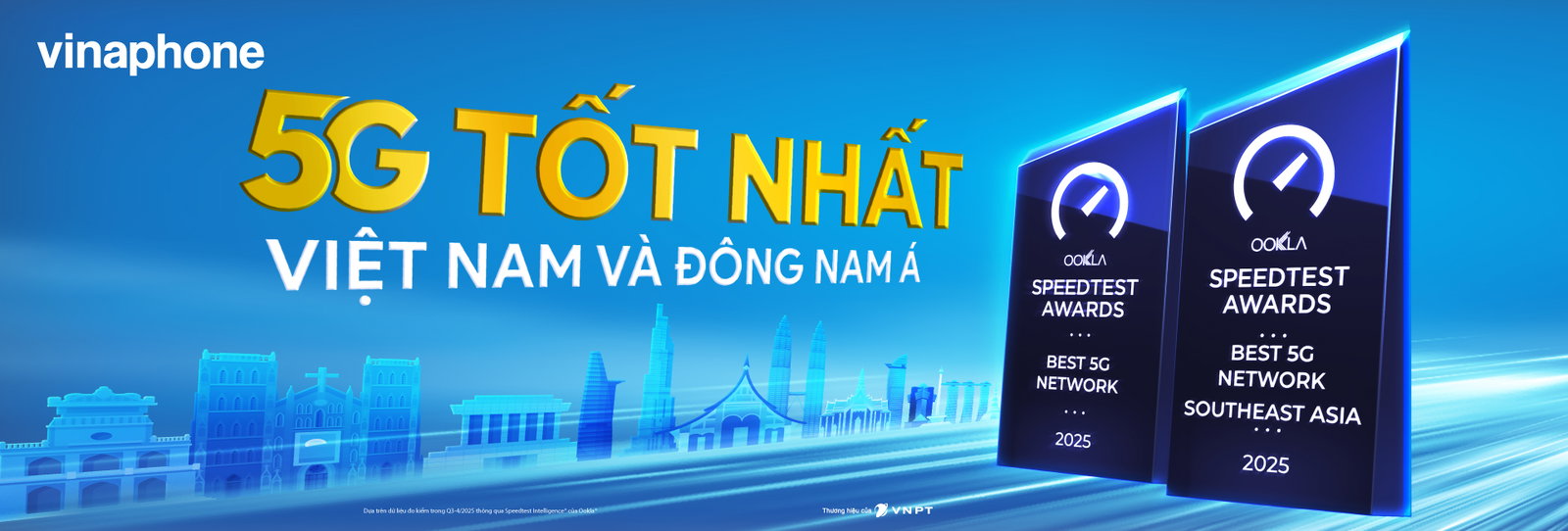 Mạng 5G Vinaphone dẫn đầu khu vực