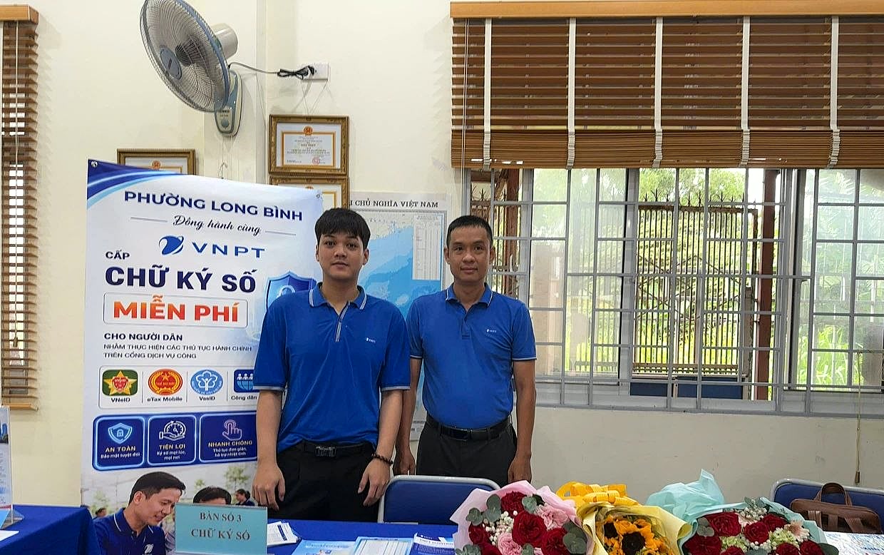 Gian hàng cấp chữ ký số miễn phí của VNPT tại Phường Long Bình