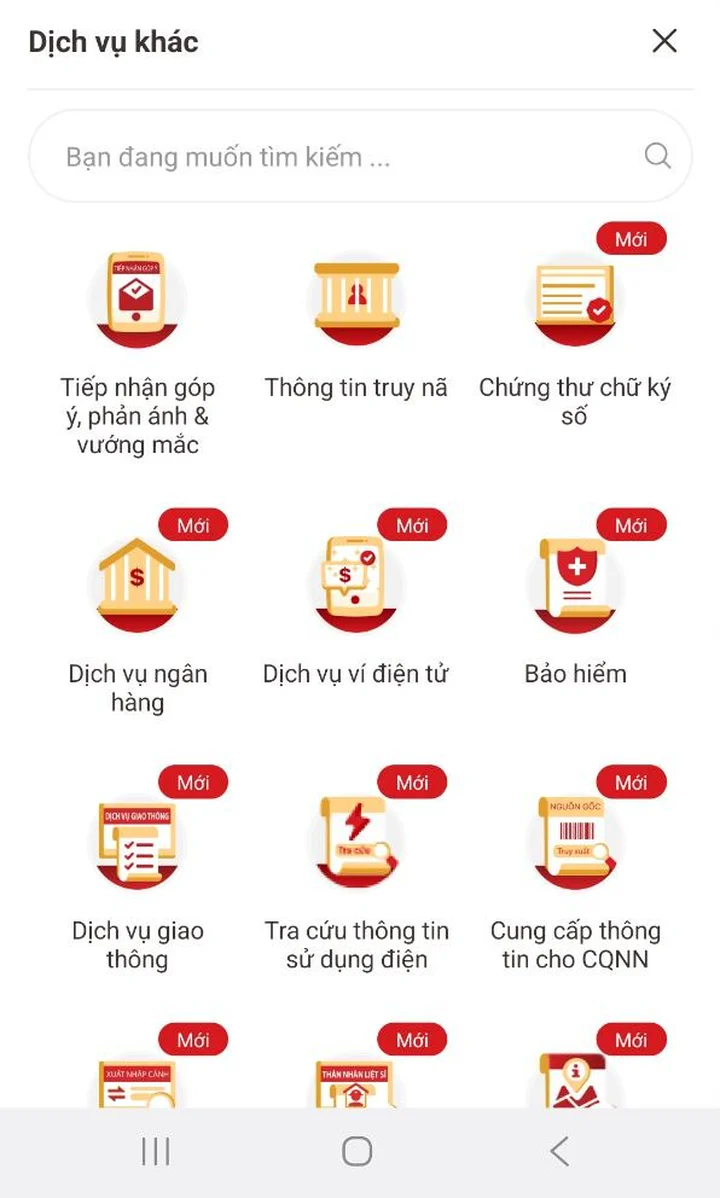 VNeID → “Dịch vụ khác” → “Chứng thư chữ ký số”.